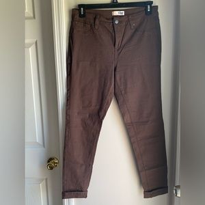 YMI hyper stretch pants, brown, XL, skinny